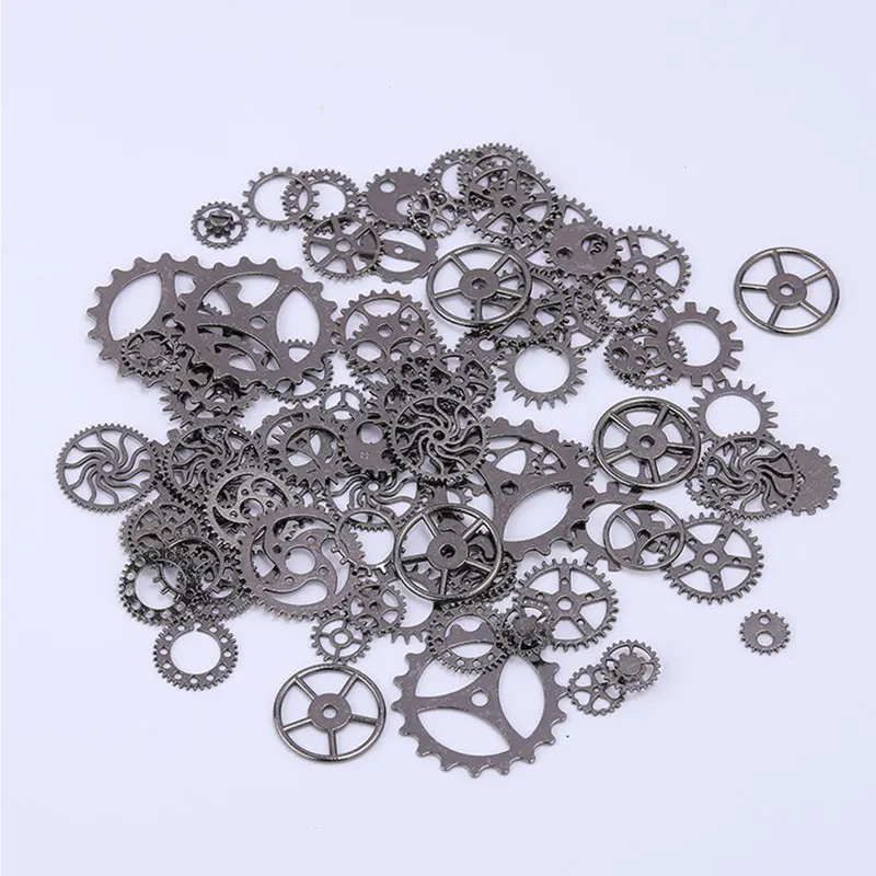 30g Mixed Mechanical Steampunk Gears Cogs Charms Pendant Charms Connectors For Diy Jewelry Making Crafts Supplies Accessories