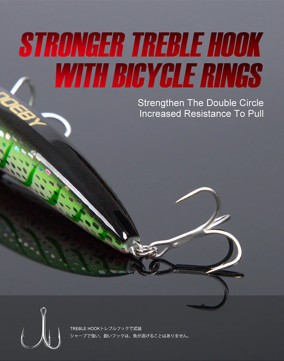 NOEBY 90S Sinking Minnow Angelköder 90mm 29g Long Casting Wobbler Harte Köder für Forelle Hecht Salzwasser Jerkbait Angelköder – Detail 10