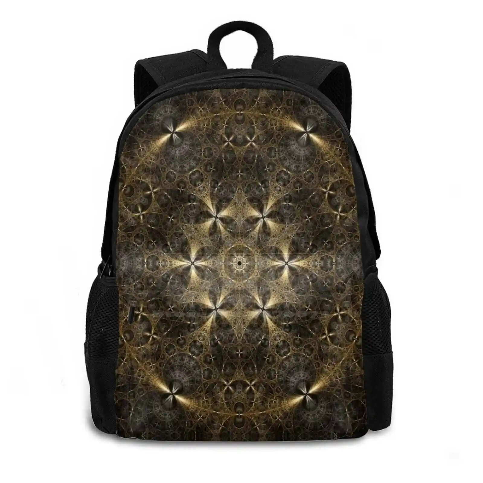 Arachne'S Ring School Bag Big Capacity Backpack Laptop Fractal Science Kit Fractal Art Algorithmic Art Generative Art Computer