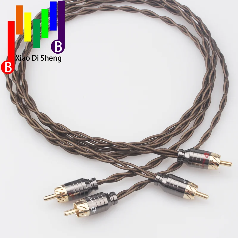 مرحبا نهاية أودين الفضة مطلي RCA ربط كابل RCA إلى RCA كابل الصوت التناظرية كابل فونو كابل ل CD AMP hifi