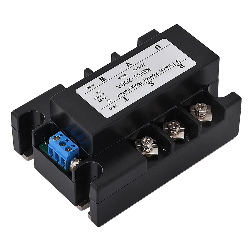 KSG3-200A Three-phase Solid State Relay Voltage Regulator Module 200A 4-20mA 0-5V to 380V AC Solid State Relay Power Regulator