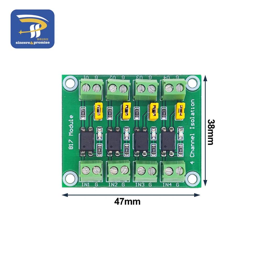 PC817 3.3V-30V 2 Way 4 8 Channel Optocoupler Isolation Board Voltage Converter Adapter Driver Photoelectric Isolated Module