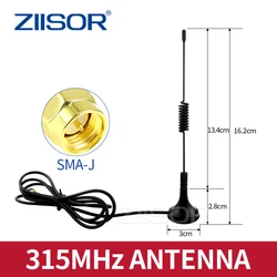 Antena magnética de látigo de 315MHz, módulo inalámbrico de 315M, transmisión de datos LoRa, señal SMA, Control remoto de potencia mejorada