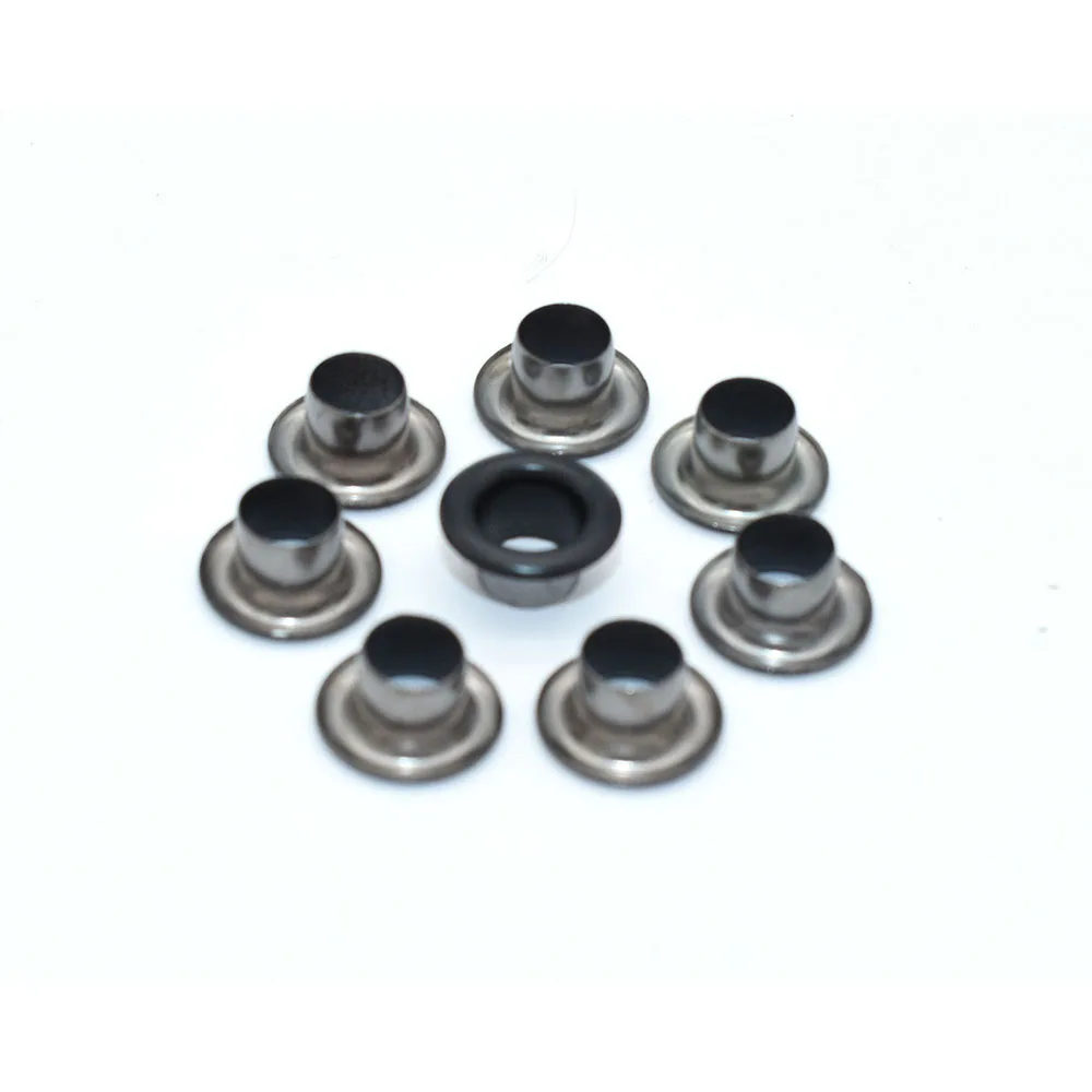 Black Eyelet Grommets 5mm Eyelet Metal Grommet Rivets Purse Accessories for Sewing Shoes Bag Making Hardware Canvas Craft