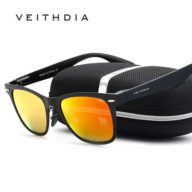 VEITHDIA Sunglasses Aluminum Magnesium Fashion Men\'s UV400 Mirror Sun Glasses Goggle Eyewear Female Male Accessories For Women