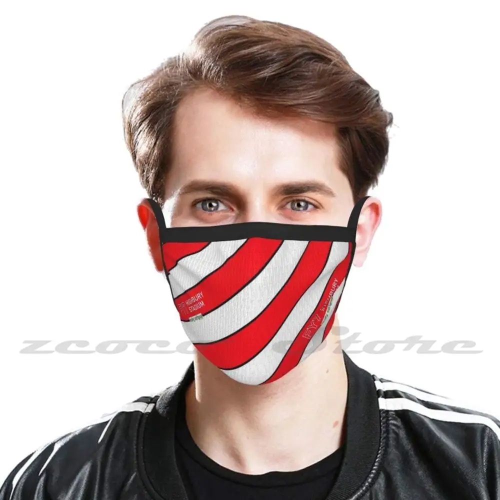 Ftfc - Highbury Footy Stripes Custom Pattern Washable Filter Pm2.5 Adult Kids Mask Town Fishermen Army Football Stripes