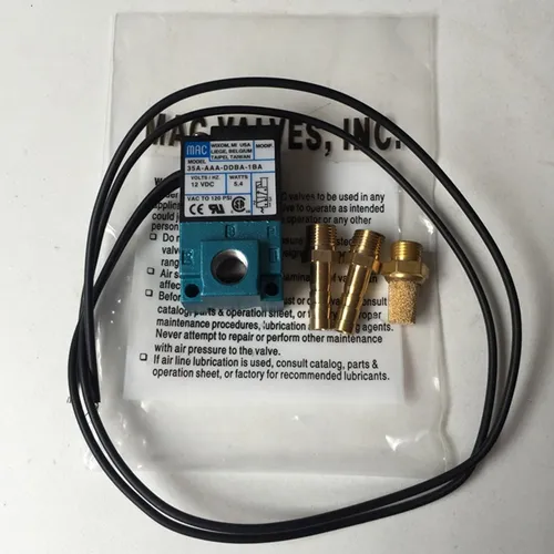 Imagen 2 del producto Envío Gratis alta calidad 12v MAC 3 puertos válvula solenoide de Control de impulso electrónico 35A-AAA-DDBA-1BA 5,4 W con kits de latón