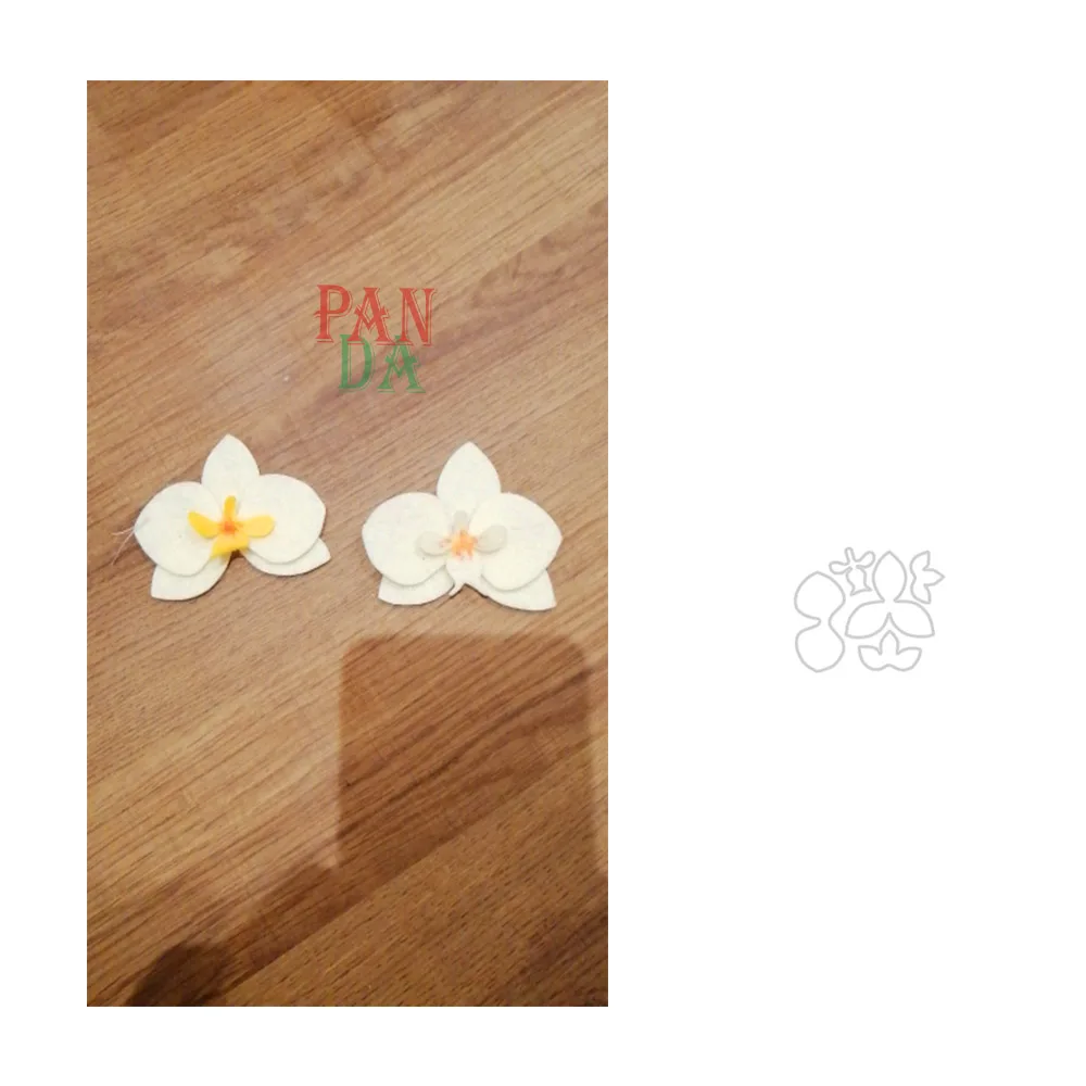 Cutting Die Metal Orchid Flowers for DIY Scrapbooking Album Photo Paper Cards Decorative Crafts Embossing Die Cuts New