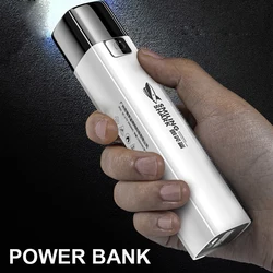 Pocketman Portable USB Rechargeable Flashlight Waterproof Torch Can be Used as Power Banck Pocket Flashlights Mini Torch