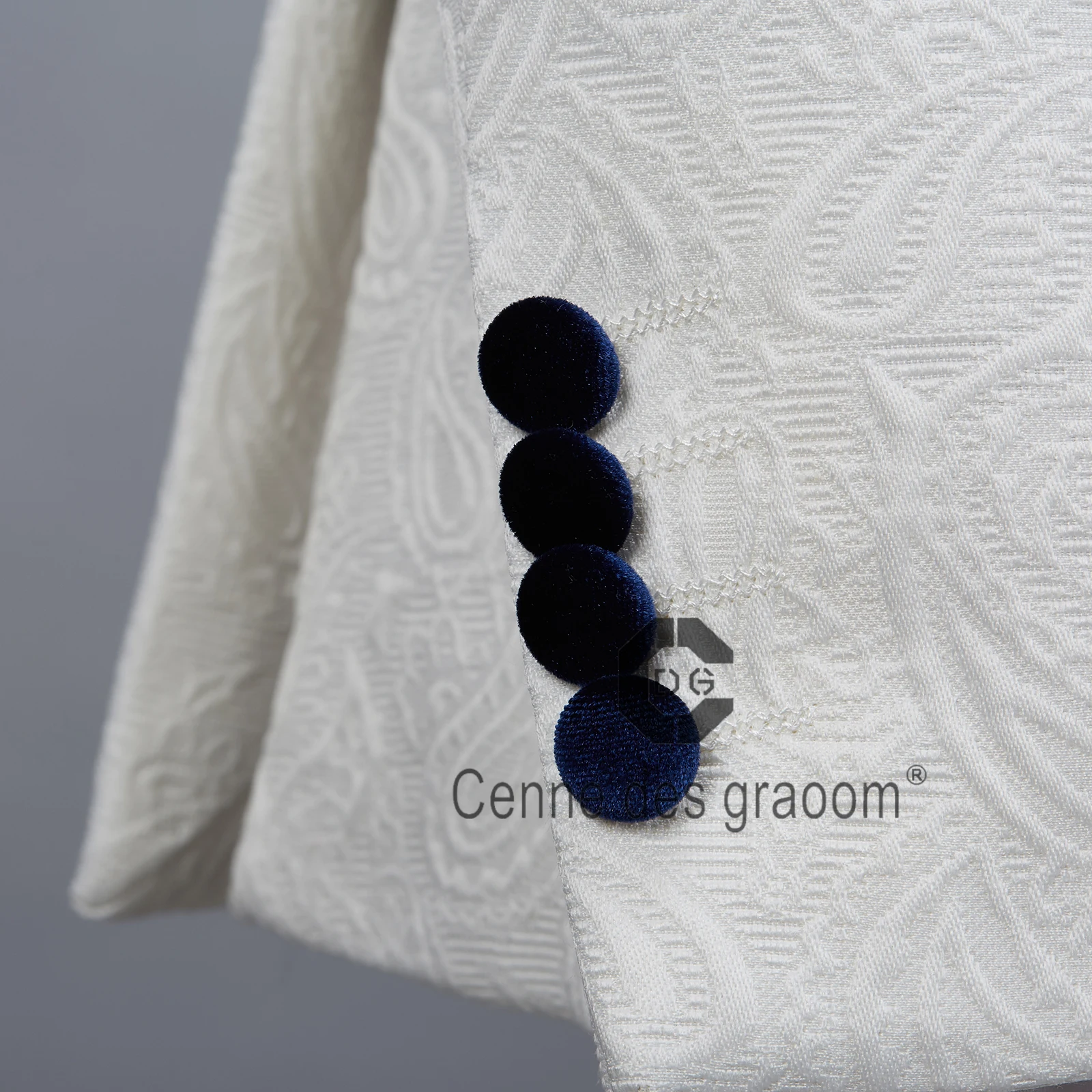 Cenne Des Graoom Latest Coat Design Men Suits Tailor-Made Tuxedo Blazer Velvet Lapel Wedding Party Groom Costume Homme