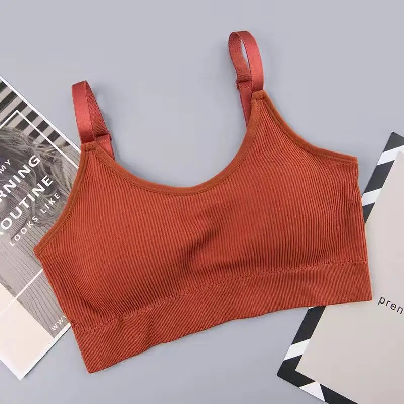 Japanese Chest-wrapped Sling Tube Top Beautiful Back Seamless Adjustable Shoulder Strap No Steel Ring Sports Underwear Women