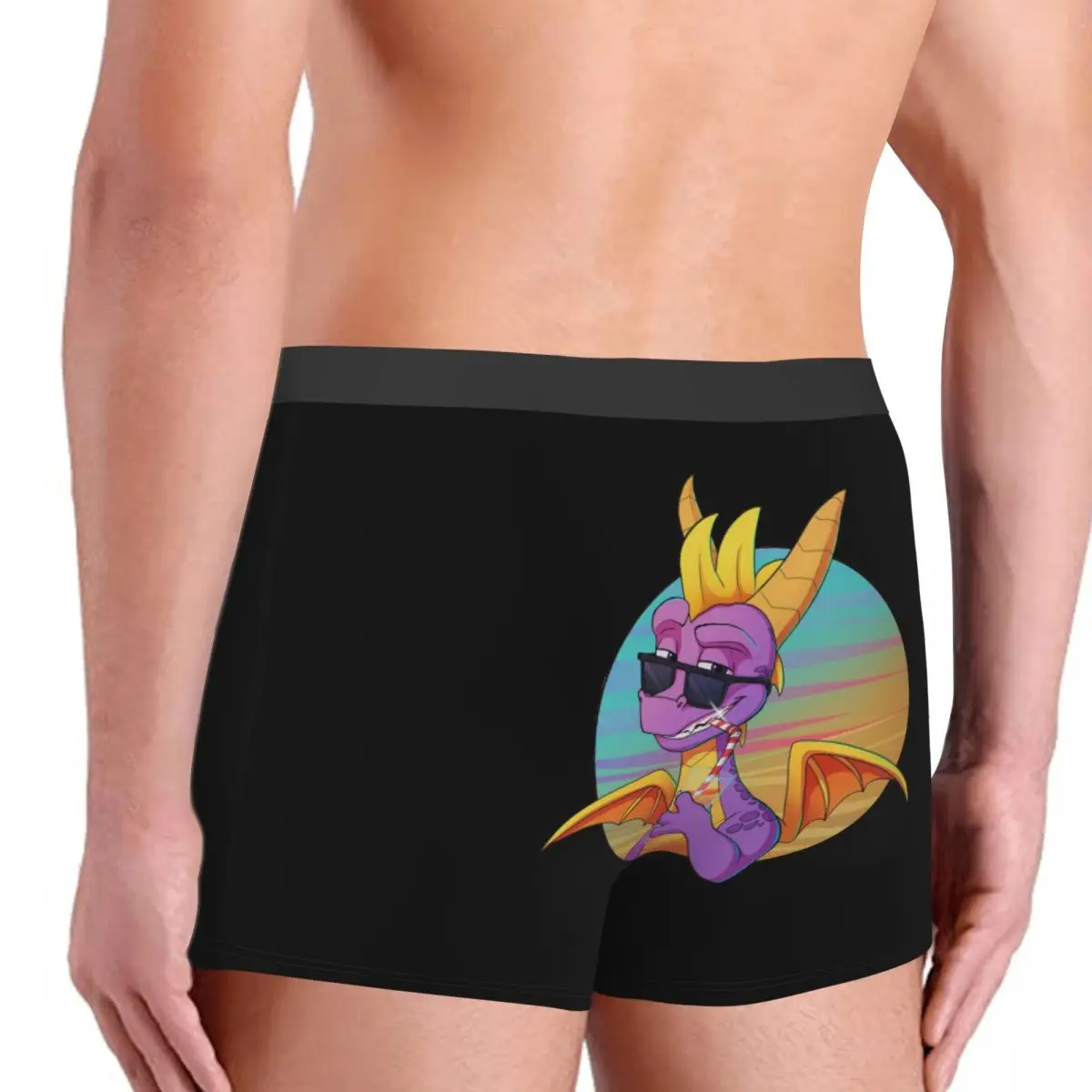 Spyro bonito dragão verão vibrações cuecas breathbale calcinha homem roupa interior ventilar shorts boxer briefs