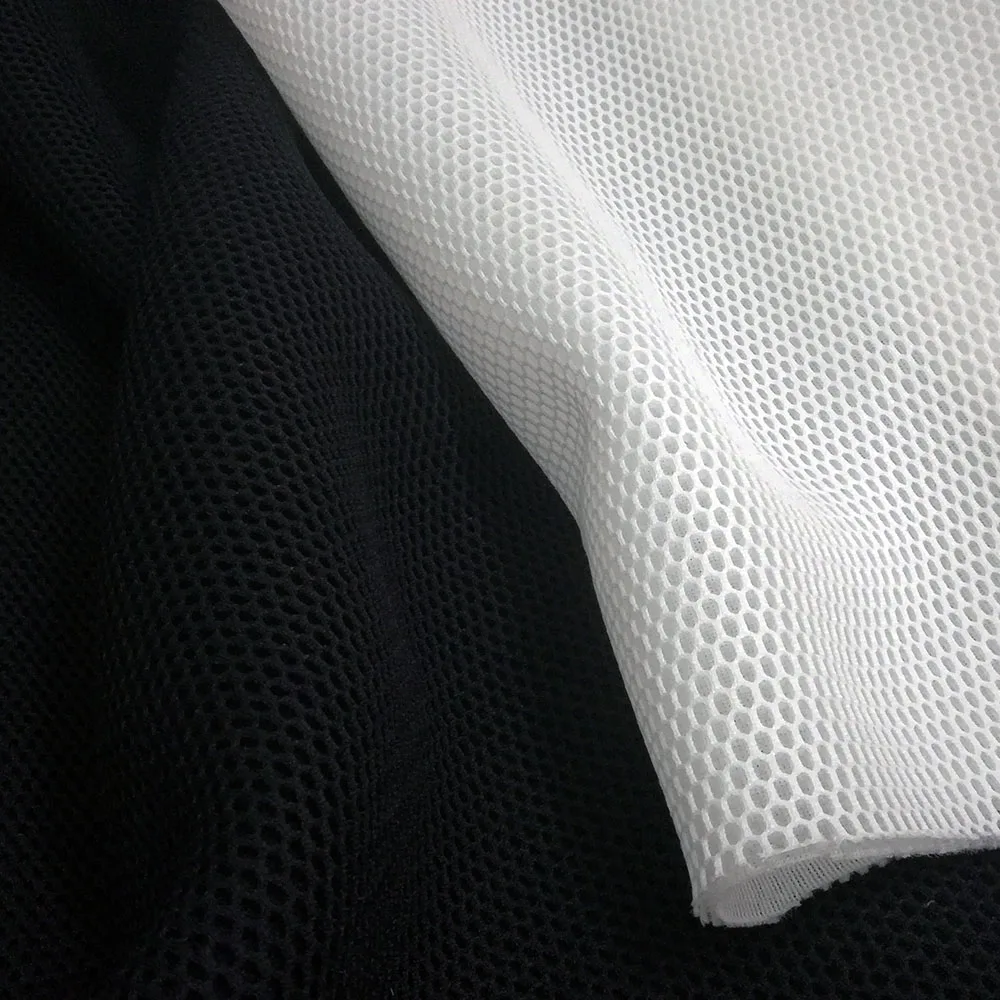 Soft 3D Stereo Sandwich Mesh Fabric, Fashion Designer, White, Hexagonal Air Layer Fabric, Net Cloth, Sewing Apparel