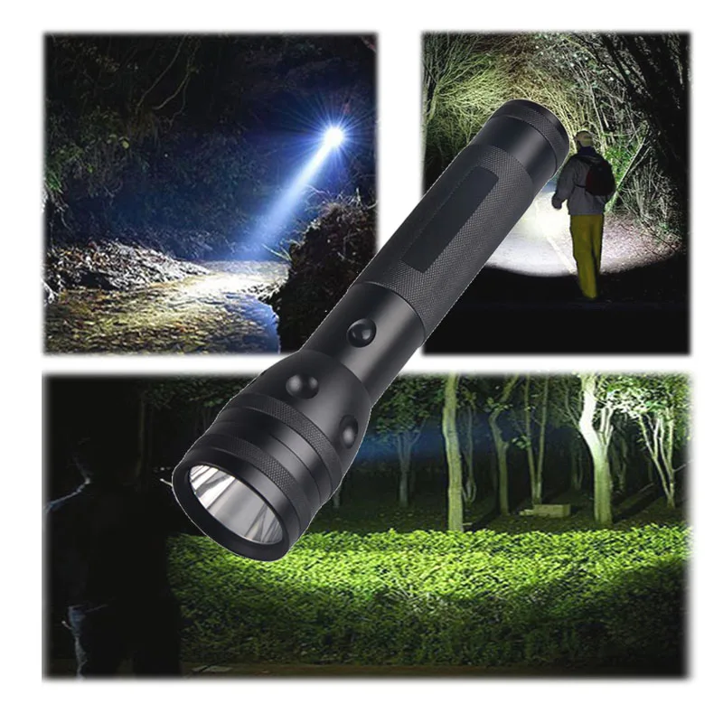 Powerful T6 LED Flashlight High Quality Torch Light Safety Police Self-defense Lantern For Hunting Camping Hiking