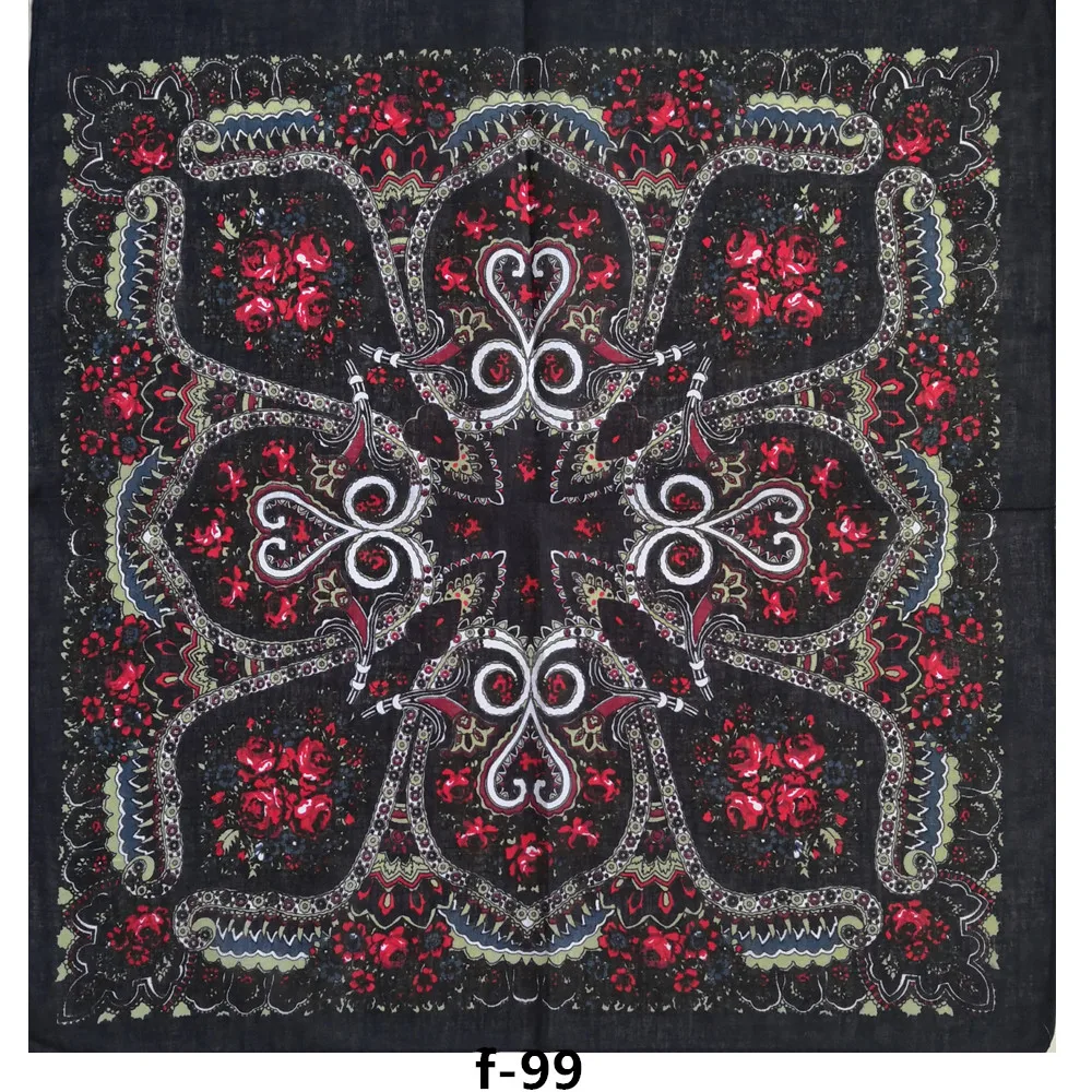 f51 Cotton Unisex Hip Hop Black Bandana Fashion Paisley Headwear Hair Band Neck Scarf Wrist Wraps Square scarves Handkerchief