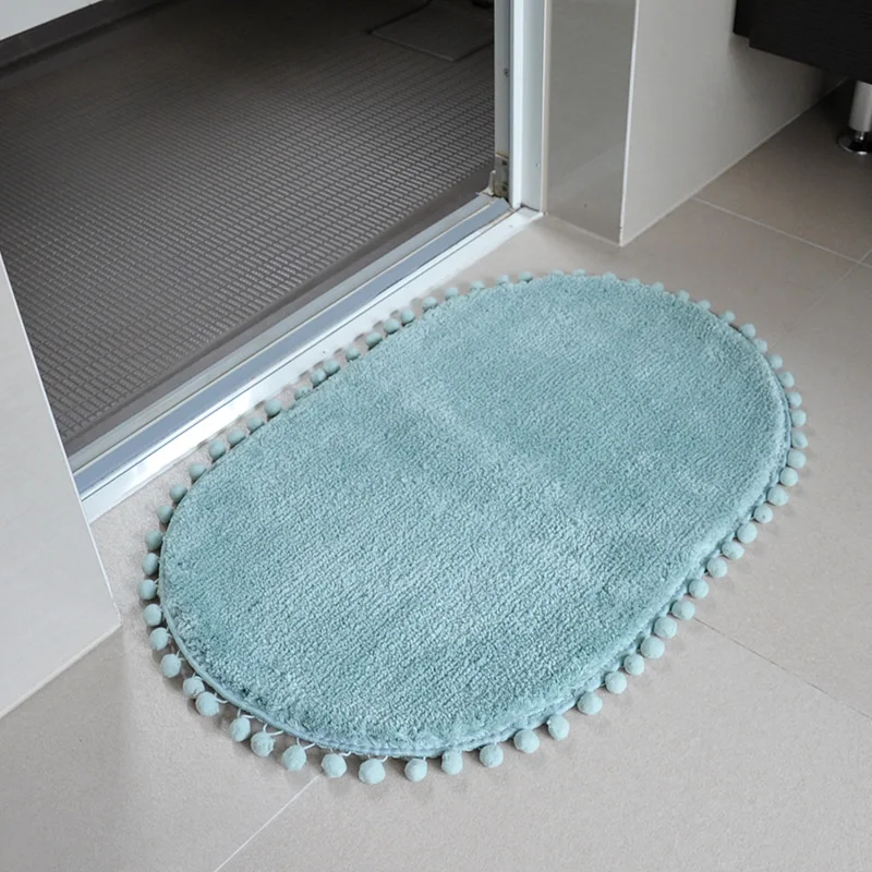 Oval Rug Nordic Soft Door Mat Rugs Pet Activity Play Area Carpet Home Living Room Bathroom Bedroom Decor Photography Accessories