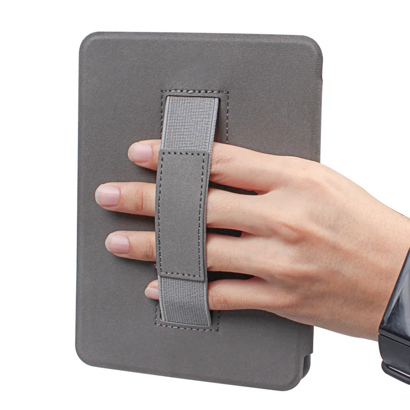 For New Kindle 11th Smart Case with Hand Strap Leather Cover for Paperwhite 10/7/6/5th Magnetic Protective Slimshell