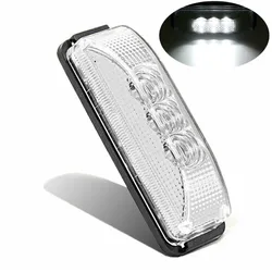 Pick Up Truck Light Waterproof Trailer Lights Clear White Lights 12V 3 LED Fender Front Side Cab Pickup RV Truck Side Marker