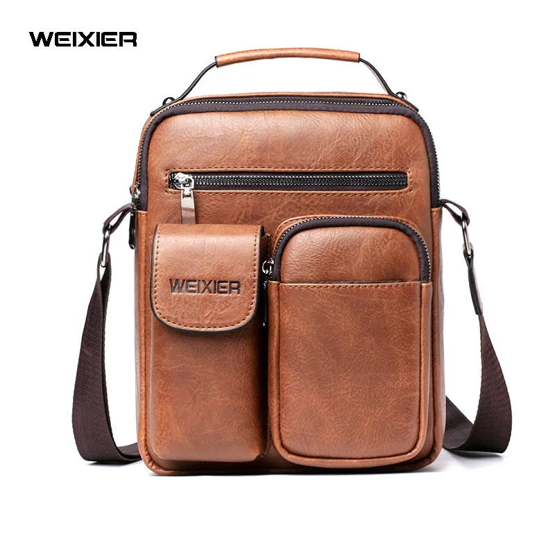 Men Bags Shoulder Bags Crossbody Bag Multi-function Men Handbags Capacity PU Leather Bag For Man Messenger Bags Tote Bag