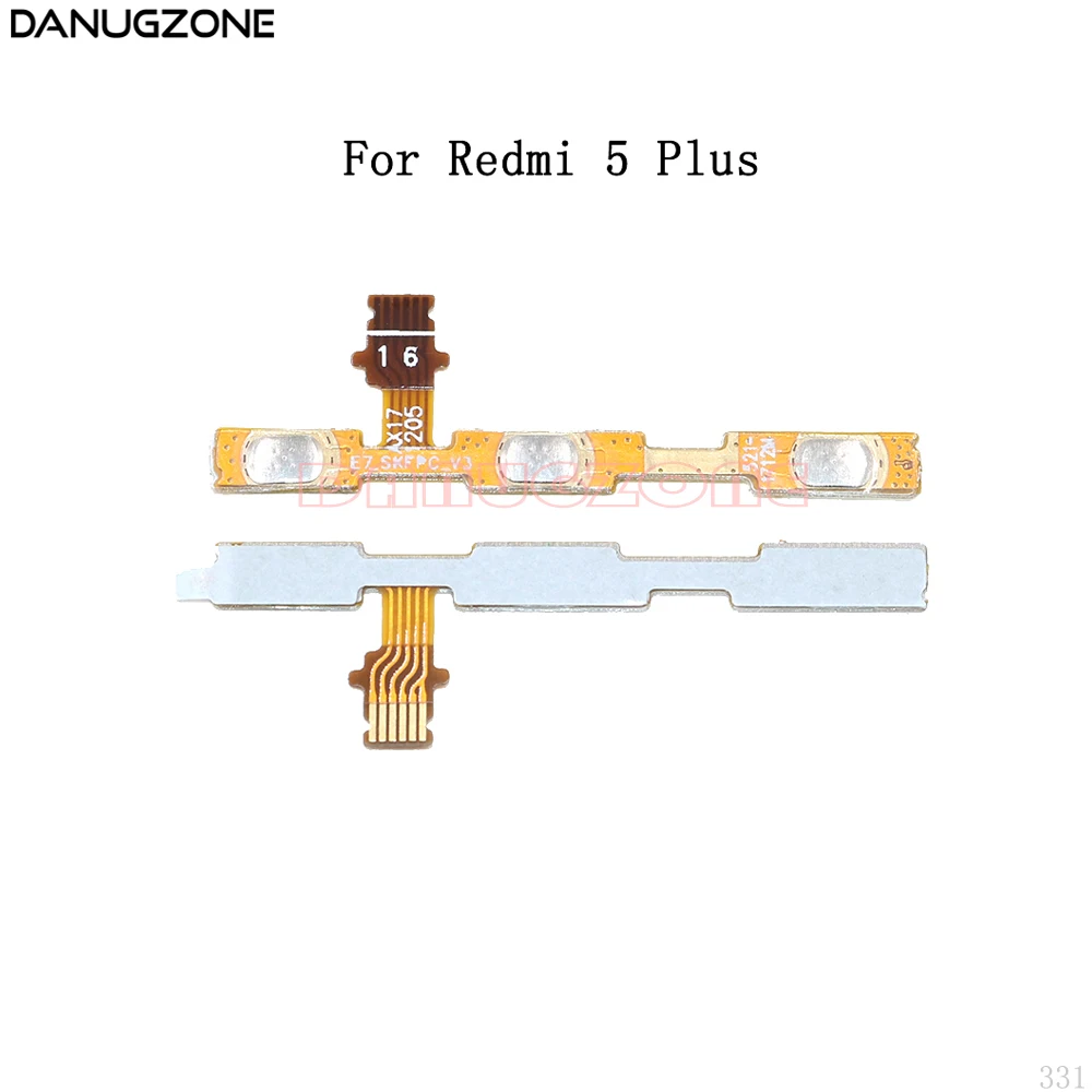 Power Button On / Off Volume Mute Switch Button Flex Cable For Xiaomi Redmi 5 Plus