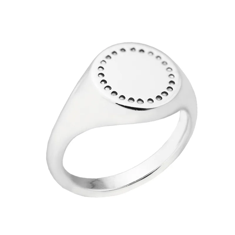 

Atacado Clear Круглый фианит Signet женские кольца, бижутерия 100% 925 пробы серебряные кольца для женщин и мужчин ювелирные изделия
