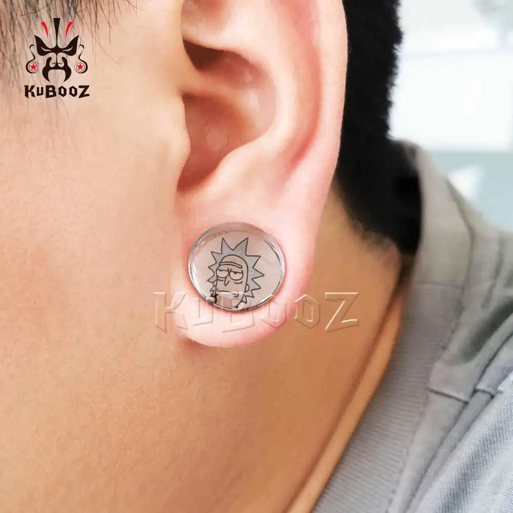 KUBOOZ-Piercing d'oreille en acrylique transparent, bouchons de boucle d'oreille, extenseurs de bijoux de corps, tunnels, extenseurs simples, nouveau, 8-30mm, 2 pièces