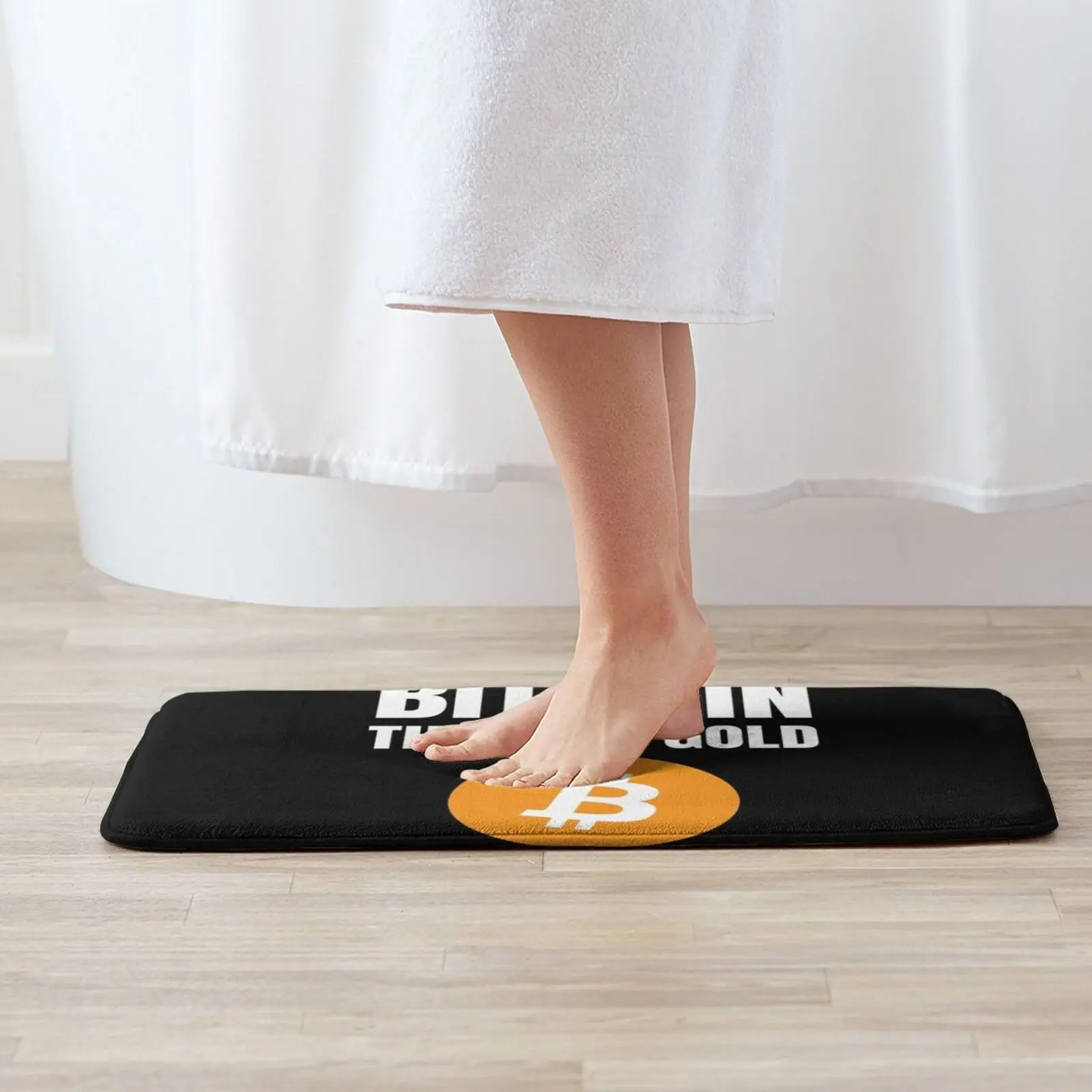 Bitcoin The New Gold Crypto Currency Entrance Door Mat Bath Mat Rug Shiba Inu Coin Shiba Inu Token Cryptocurrency Shiba Inu