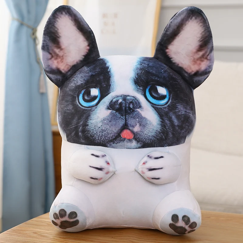 

30/45/60cm Cute Simulation French Bulldog Doll Animal Stuffed Puppy Plush Pillow Toy Mascot Shadow Dog Lovely Gift For Children