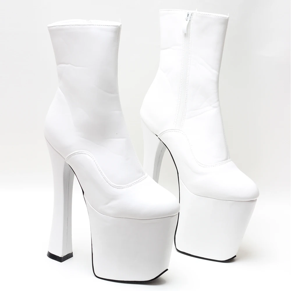 JIALUOWEI 20CM High Heel Corset Platform Ankle Boots Size36-46