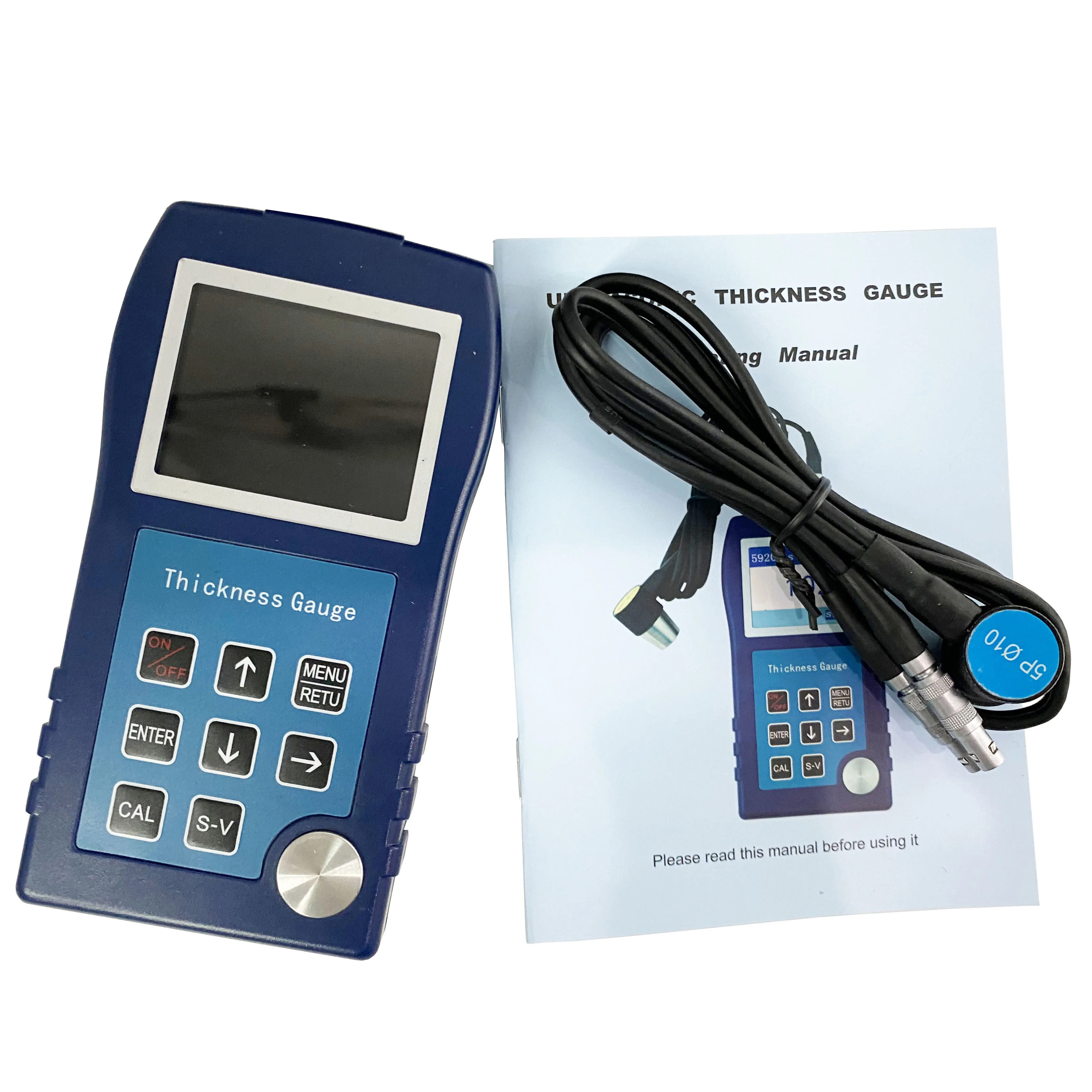 Portable Ultrasonic Thickness Gauge Meter 0.9 to 300mm Thickness Measurement Accuracy 0.01mm