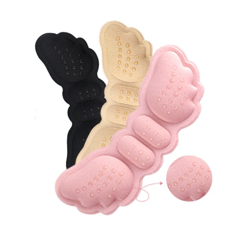 1Pair High Heel Insoles Butterfly Adjust Size Heel Liner Grips Protector Sticker Heel Pad Foot Care Anti Keep Abreast Heel Pads