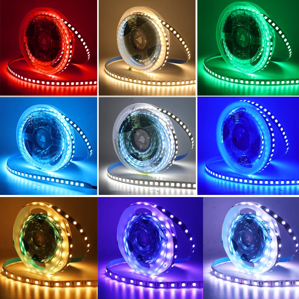 5M 5050 RGB Led Tape 12V 24V LED Strip Light 5054 5630 2835 Flexible Led Strip Waterproof Ribbon White/Warm White/Blue/Red/Pink