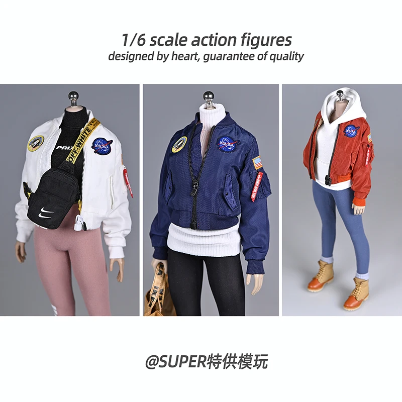 Hot Sale 1/6 Female Soldier Accessories Trend MA1 Flight Jacket Model for 12-inch Body tbl ph Doll