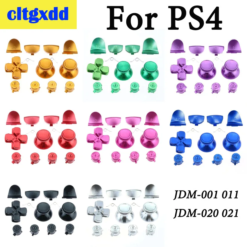 

1Set Aluminum Metal Controller Analog Grip & Bullet Buttons D-pad L1 R1 L2 R2 Trigger for PS4 JDM-001 011 020 Controller Button