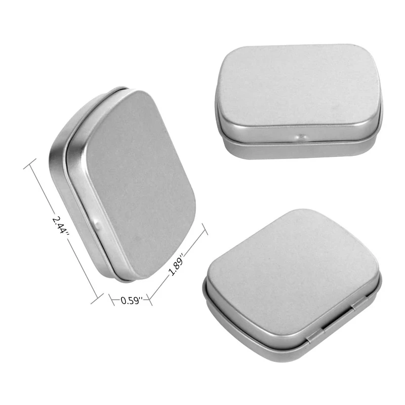 Metal Containers-12 Pack Metal Tin Box Mini Portable Box Containers for Drawing Pin, Bead Earring Jewelry Storage