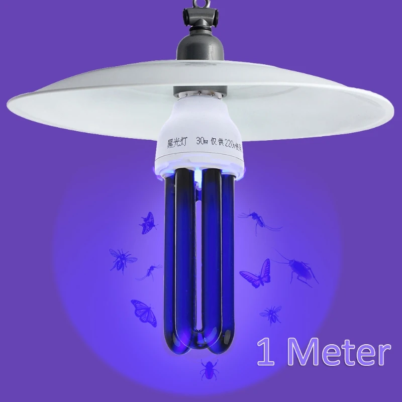 Ultraviolet UV lamp 15W 20W 30W 40W Black light Blue Bulb Fluorescent Detection lamp E27 220V Violet Lure lamp Decoration