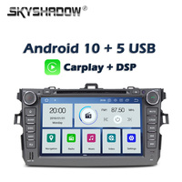 Carplay DSP PX6 IPS Android 10.0 4GB+64GB Car DVD Player Wifi GPS map RDS Radio Bluetooth 5.0 For Toyota Corolla 2006 -2010 2011