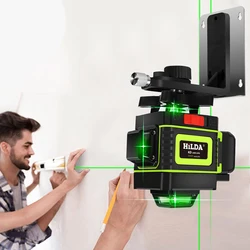 16/12 Lines 4D Laser Level green line SelfLeveling 360 Horizontal And Vertical Super Powerful Laser level green Beam laser level