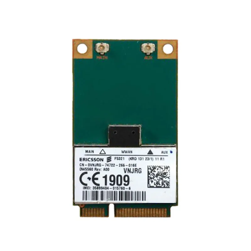 F5321gw Wireless DW5560 3G WWAN MINI PCI-E Card GPRS GSM EDGE UMTS WCDMA HSPA+21MB GPS Module For Dell Notebook Modem