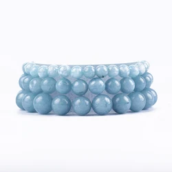 Natural Aquamarines Bracelet on Hand for Women Crystal Quartzs Stone Reiki Energy Bracelet Men Charm Yoga Jewelry Gift Pulsera