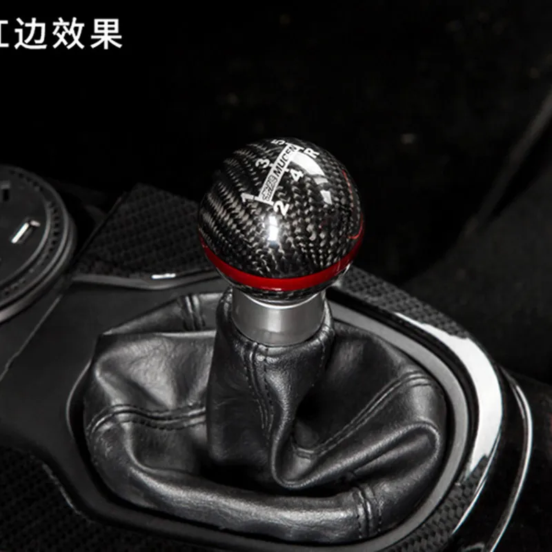 jdm MUGEN Carbon Fiber Red White Line Shift Knob 5 6 Speed for CIVIC TYPE R FK2 RSX CRZ ACCORD