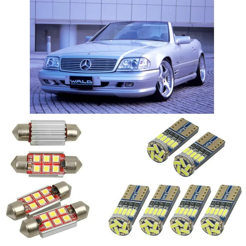 Interior led Car lights For mercedes SL-Class r129 cabrio bulbs for cars License Plate Light 4pc