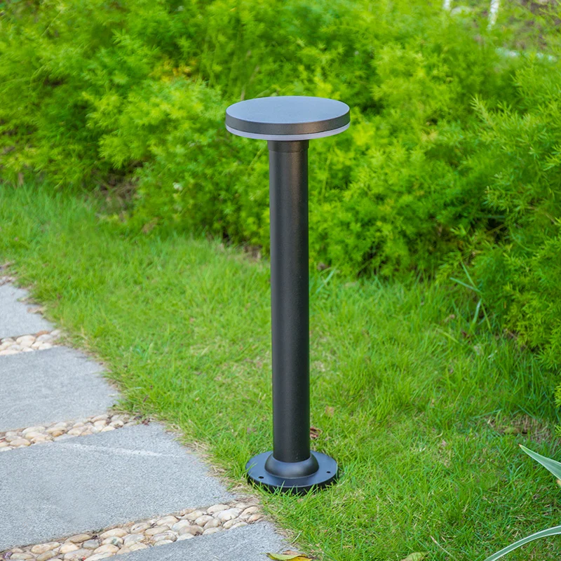 Luz impermeable moderna para jardín, lámpara de césped de parque, villa, comunidad, jardín, lámpara de paisaje de césped al aire libre, luz de bolardo