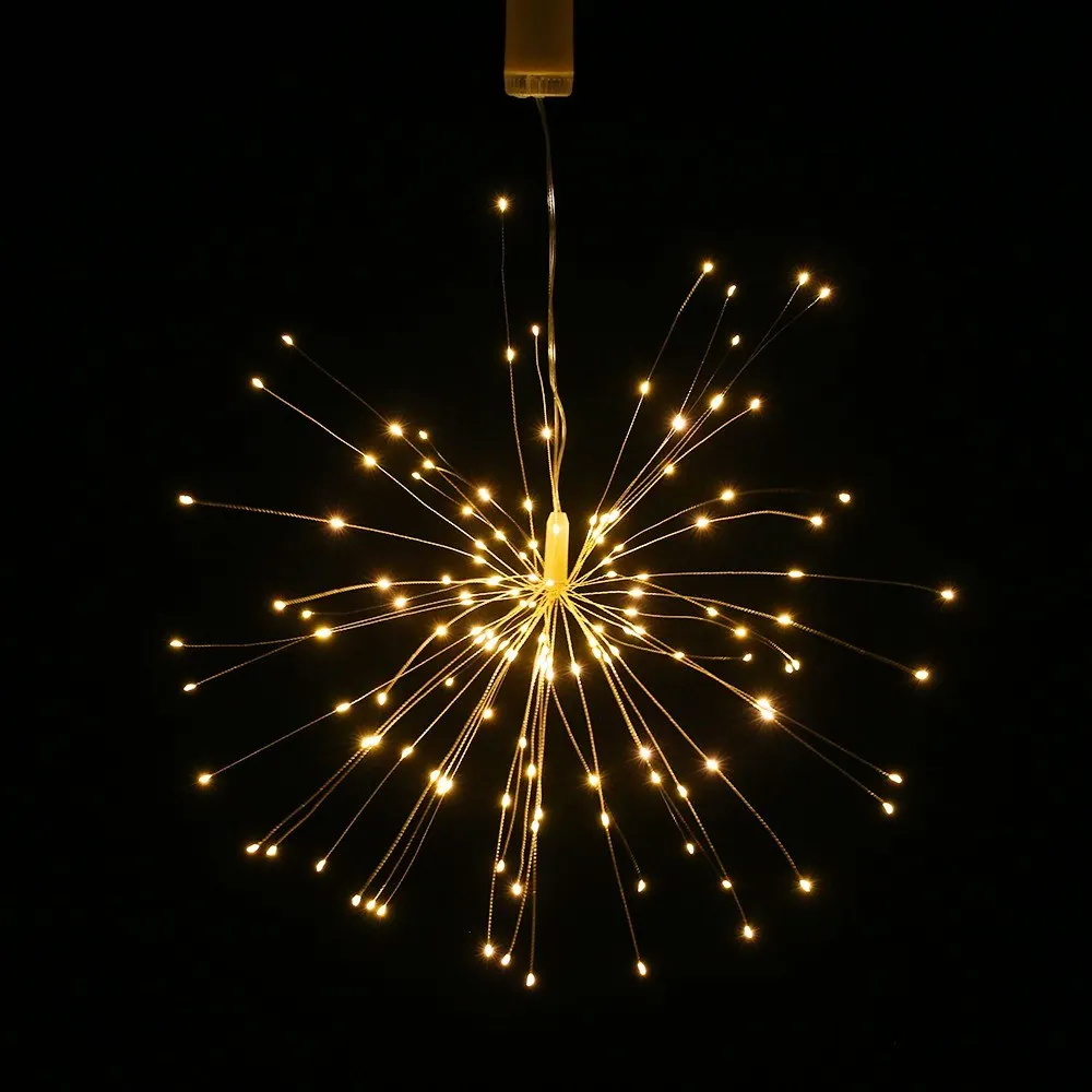 Fireworks Light 150 LEDs Christmas String Lights with Remote Control Decorative Hanging Starburst Lamp for Indoor Outdoor