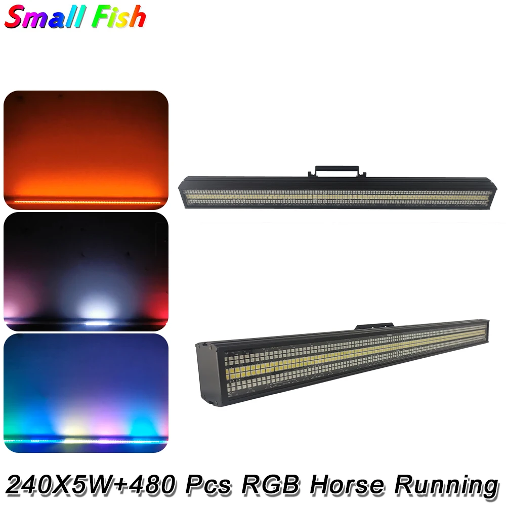 240X5W+480 Pcs RGB Horse Running Light 30Hz DMX512 Stage Flash Lights DJ Disco RGB Wash Light For Wedding Party Xmas Bar Club