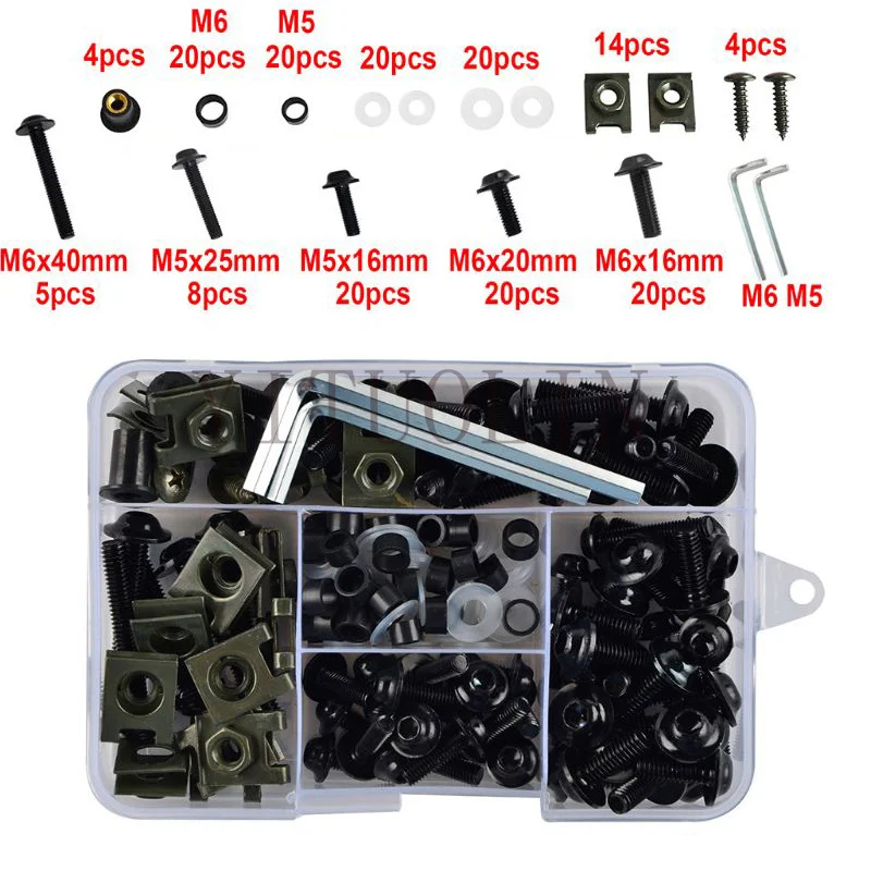 Motorcycle Screws Nuts Kit Fairing Bolts Set For Yamaha Dragstar 1100 Nmax Drag Star 400 Drag Star 1100 R6 2017 Vstar R6 2008