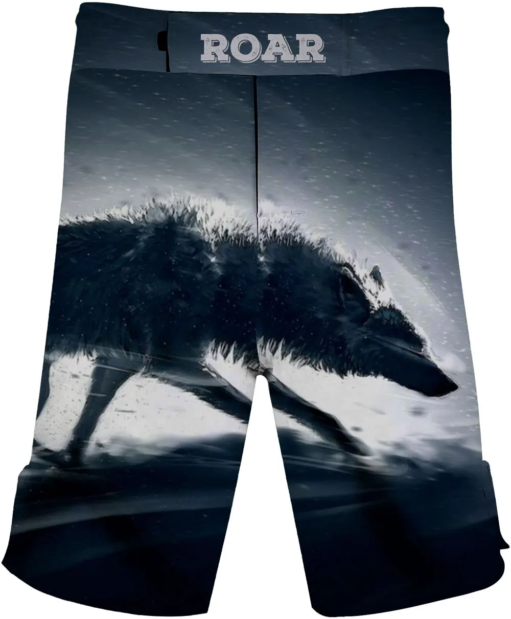 

Wolf Printing MMA Fight Shorts BJJ No Gi Grappling Jiu Jitsu Pants Board shorts