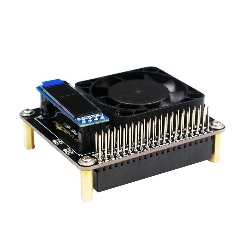 Yahboom Rgb Cooling Hat Expansion Board Compatibel Met Raspberry Pi 5 4b 3b + Met Oled En Koelventilator