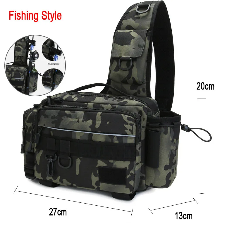 USB Charging Chest Bag for Men, Tactical Men's Bags, Camuflagem, Sling Ombro, Pesca, Viagem, Camping, Caça, Mochila