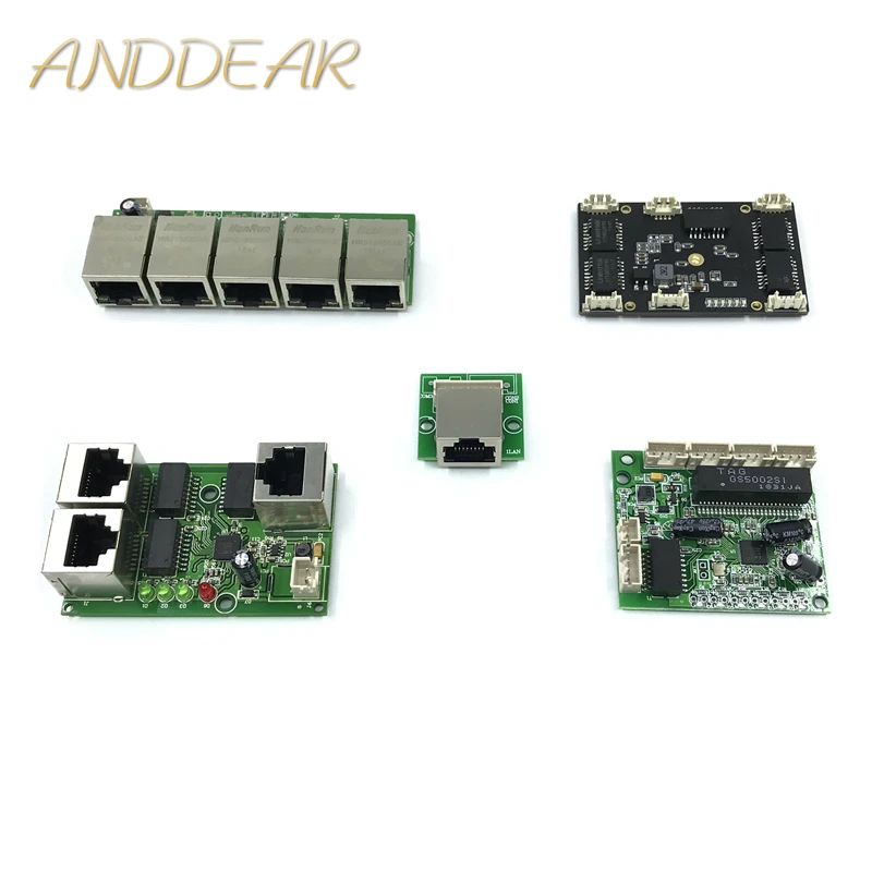 Unmanaged 3/5port 10/100M industrial Ethernet switch module  PCBA board OEM Auto-sensing Ports PCBA board OEM Motherboard